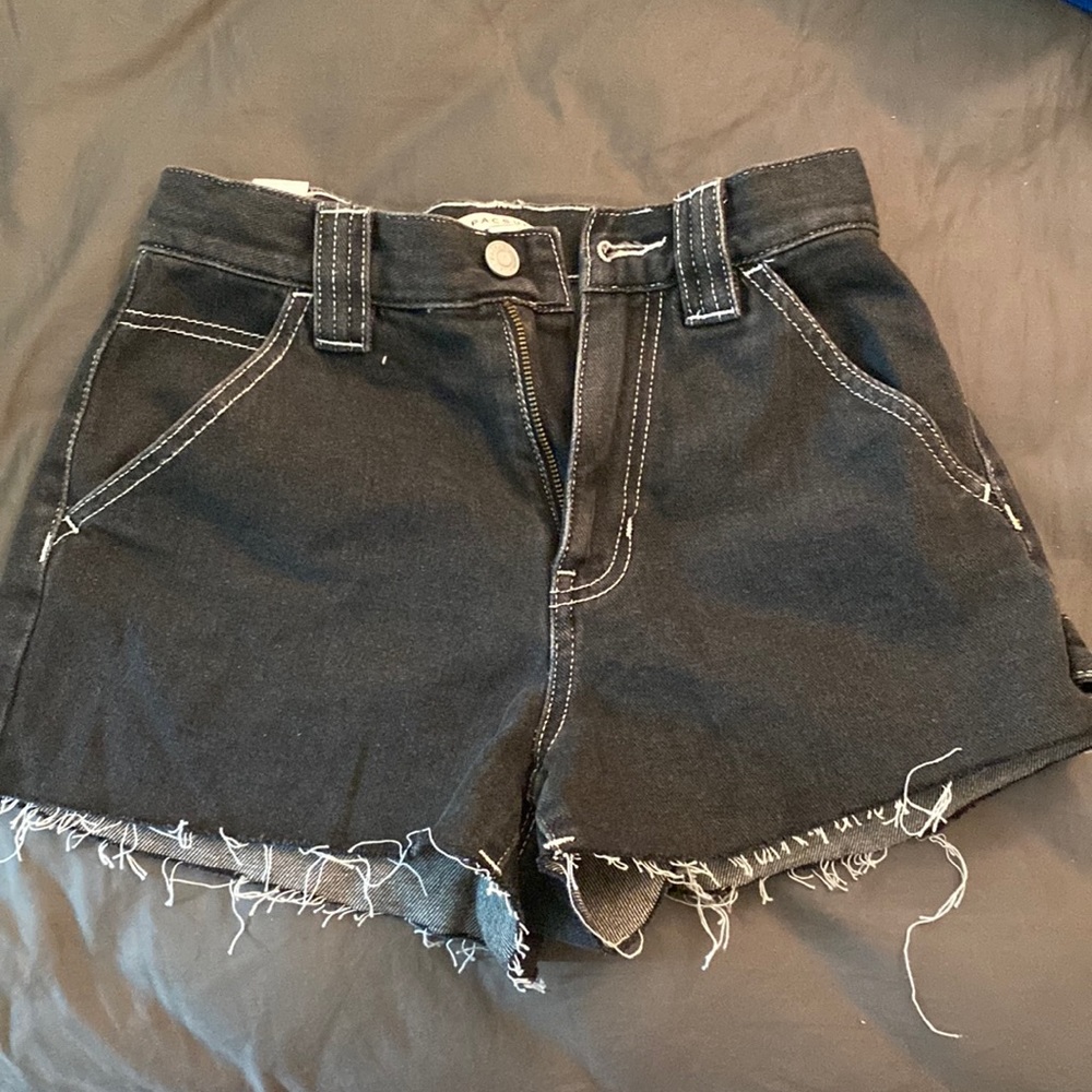 PacSun Black Elastic Waist Cargo Shorts